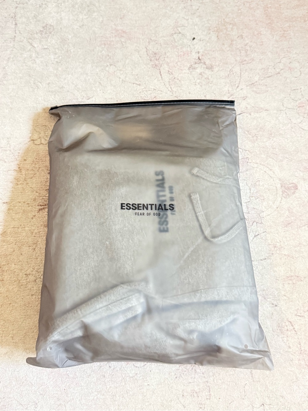 Essentials Light Gray Cozy Drawstring Sweatshirt